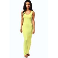 Scoop Neck Maxi Dress - lime