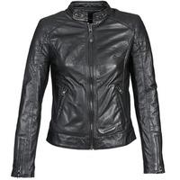 schott harvey womens leather jacket in black