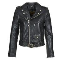 schott gueline womens leather jacket in black