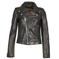 schott simoude womens leather jacket in black