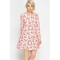 Scribbled Heart Print Dress