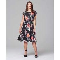 Scarlett & Jo Leaf Floral Tea Dress