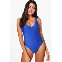 Scoop Back Swimsuit - cobalt