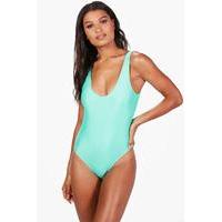 Scoop Back Swimsuit - turquoise