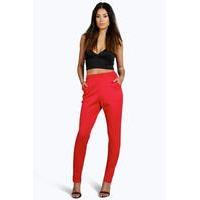 Scuba Skinny Pocket Trousers - red