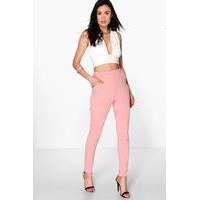 scuba super stretch skinny trousers dusky pink