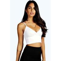 Scuba Plunge Cross Bralet - white