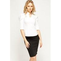 Scuba Frilled Sleeve Top