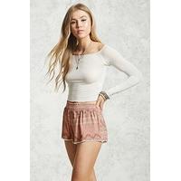 Scalloped Desert Print Shorts