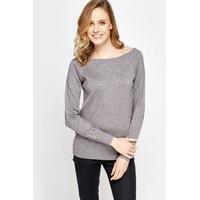 Scoop Neck Metallic Jumper