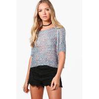 Scoop Neck Jumper - blue