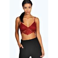 Scallop Lace Bralet - wine