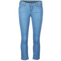 school rag part court comf womens cropped trousers in blue