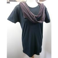 Scarf T-Shirt by Unconditional-Black/Aubergine-Unconditional - Size: M - Multi-coloured - T-Shirt