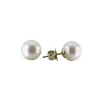 Schoeffel White Pearl Stud Earrings 9-10mm