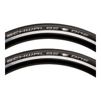 Schwalbe One Folding Tyre Twin Pack - White - 700c x 23mm