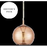 sder glass pendant light copper