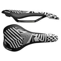 SDG Ti-Fly Soild Ti-Rail Saddle - Black / White / Dazzle Collection