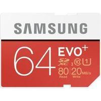 sdxc card 64 gb samsung evo plus class 10 uhs i