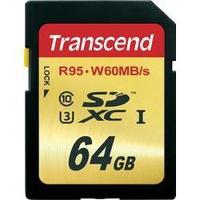 SDXC card 64 GB Transcend Class 10, UHS-I, UHS-Class 3