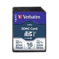SDHC card 16 GB Verbatim PRO Class 10, UHS-I, UHS-Class 3