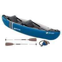 sevylor inflatable canoe two person adventure kit includes paddles and ...