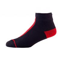 sealskinz road thin socklet blackred