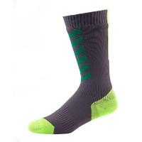 Sealskinz MTB Thin Mid Sock with Hydrostop Anthracite/Leaf/Lime