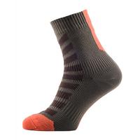 SealSkinz MTB Ankle Sock with Hydrostop Olive/Brown/Orange