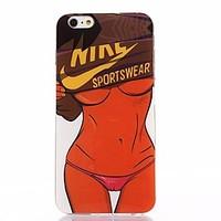 Sexy Figure L Pattern TPU Soft Case for iPhone 6s 6 Plus