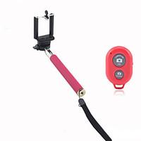 Selfie Extendable Camera Handheld Monopod with Mobile Phone Holder and Bluetooth Remote Shutter for iPhone