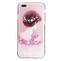 Sexy Lady Pattern Crystal Glitter Diamond Soft TPU Back Cover Cases for iPhone 7 7 Plus