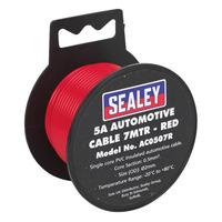 Sealey AC0507R Automotive Cable 5A 7mtr Red