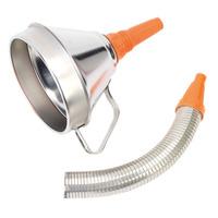 Sealey FM16F Funnel Metal with Flexi Spout and Filter 160mm