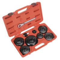Sealey VS7007 Oil Filter Cap Wrench Set 9pc - Commercials
