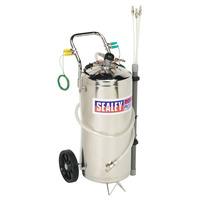 Sealey TP200S Air Operated Fuel Drainer 40ltr Stainless Steel