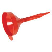 sealey f2f flexi spout funnel medium 200mm with filter