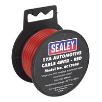 Sealey AC1704R Automotive Cable 17A 4mtr Red