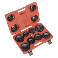 sealey vs7004 oil filter cap wrench set 13pc euro vehicles