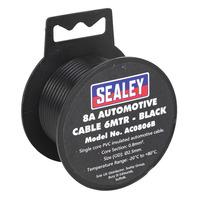 sealey ac0806b automotive cable 8a 6mtr black