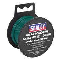 sealey ac0806g automotive cable 8a 6mtr green