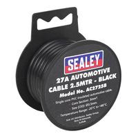 Sealey AC2725B Automotive Cable 27A 2.5mtr Black