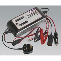 Sealey SMC04 Compact Auto Digital Battery Charger - 9-Cycle 12V