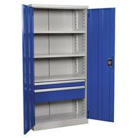 Sealey APICCOMBO2 Cabinet Industrial 2 Drawer 4 Shelf 1800mm