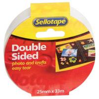 Sellotape Doublesided Tape 25mmx33M - 6 Pack