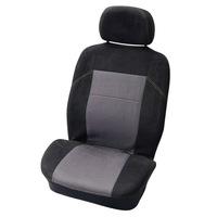 Seatcover set front 4pcs \'Suede\' black