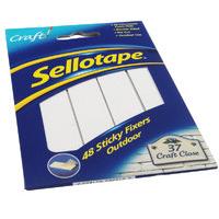 sellotape 783895 sticky outdoor fixer 20x20mm 48 pack