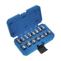 Sealey AK6588 Oil Drain Plug Socket & Key Set 15pc