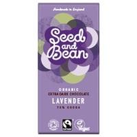 Seed & Bean Org Extra Dark Lavender Bar 85g