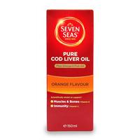 Seven Seas Cod Liver Oil orange flavour syrup 150ml